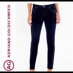 AG “The Stevie” Slim Straight Navy Corduroy Pants